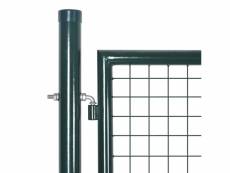 Vidaxl portail de clôture à porte double acier enduit de poudre 142025