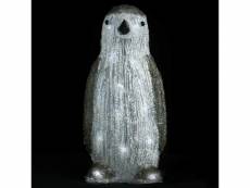 Vidaxl silhouette de pingouin de noël led acrylique 30 cm
