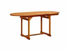 Vidaxl table à dîner de jardin (120-170)x80x75 cm bois d'acacia massif