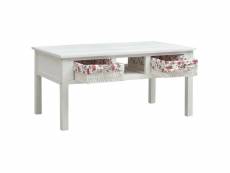 Vidaxl table basse blanc 99,5 x 60 x 48 cm bois 287845