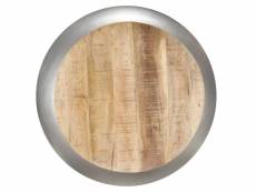 Vidaxl table basse gris 68x68x30 cm bois de manguier solide 323531