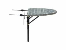 Vidaxl table de balcon gris 60x60x40 cm résine tressée 45775