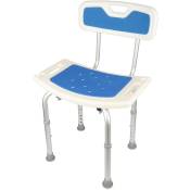 Wyctin - Hofuton Chaise de Douche, Siège de Douche, pour Personnes âgées et Handicapées, Réglable en Hauteur, Bleu Blanc