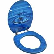 Abattant wc | Siège de Toilette avec couvercle mdf Bleu Gouttes d'eau 86577