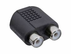 Adaptateur audio, inline®, 3,5mm jack femelle stéréo à 2x connecteur cinch femelle