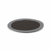Assiette Inner Circle / Medium - 28 x 25 cm / Grès - valerie objects gris en céramique