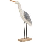 Batela - Oiseau en bois sur socle 33 x 46 cm