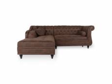 Canapé d'angle gauche empire vintage style chesterfield