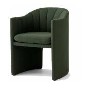 Chaise en laine vert Loafer SC24 - &tradition