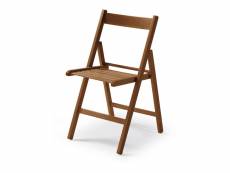 Chaise pliante en bois naturel couleur noyer 79x42,5x47,5cm. E3-73004