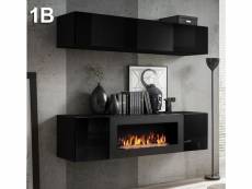 Combinaison de meubles krista 1b noir (1,6m) MSAM119-B