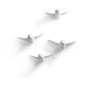 Décoration murale 4 oiseaux en céramique blanc Oiseau