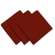 Doulito - Lot de 3 serviettes de table - 45 x 45 cm - Panama Rouge - Rouge