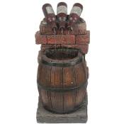 Ej.life - Fontaine d'eau à circulation automatique de fontaine de baril de bière de résine pour la décoration de pelouse de cour de jardin