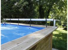 Enrouleur de bâche à bulles Premium pour piscine hors-sol ou enterrée jusqu'à 5,55 m - Ubbink