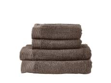 Ensemble de 4 serviettes en coton taupe