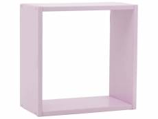 Etagère cube modulable en pin 32 x 32 x 17 cm rose