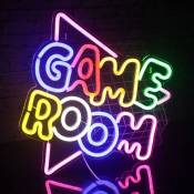 Game Room Neon Light LED, Enseigne au néon Cool alimentée