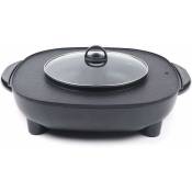 Hot Pot Barbecue électrique 2 en 1 Double casserole Séparation Coréenne Grill électrique 2100 w Poêle anti-adhésive pour restaurant familial hôtel