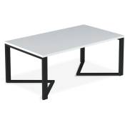 Intensedeco - Table basse de style industriel Méryl Blanc mat - Blanc