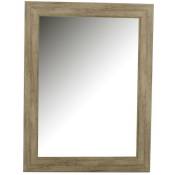 Iperbriko - Miroir rectangulaire en bois de noyer cm64x84