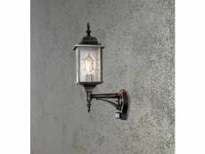 Konstsmide milano applique d'extérieur lanterne moderne, up, noir, argent, ip43