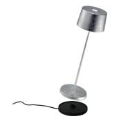 Lampe de table led Olivia Pro Silver Leaf, rechargeable