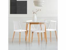 Lot de 4 chaises lily blanches pour salle à manger