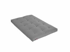 Matelas futon gris clair en coton 160x200