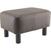 Mediawave Store - Repose-Pieds Pouf Rectangulaire Faux