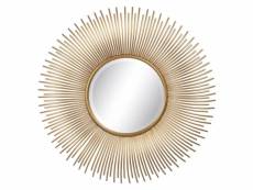 Miroir rond design soleil doré 80 cm graf 459
