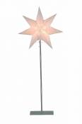 Star Trading Sensy Lampe sur pied en papier 3D avec pied en métal et interrupteur à câble E14, hauteur 83 cm