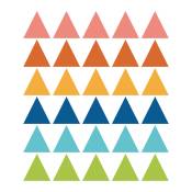Stickers mureaux en vinyle triangles multicolor