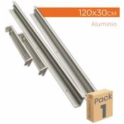 Support de surface en aluminium pour panneau LED 120x30cm | Pack 1 pce. - Pack 1 pce.