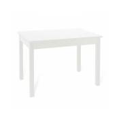 Table à manger extensible en frêne blanc en bois mélaminé cm 80x120 - 160