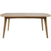 Table à manger ovale en bois avec 2 allonges L180/270