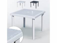 Table bar poly-rotin carrée 90x90 grand soleil gruvyer