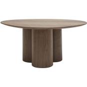 Table basse design bois foncé noyer L78 cm HOLLEN - Noyer