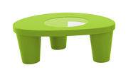 Table basse Low Lita / 90 x 74 cm - Slide vert en verre