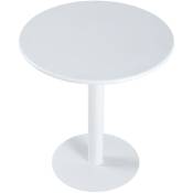 Table ronde en métal coloris blanc - diamètre 70