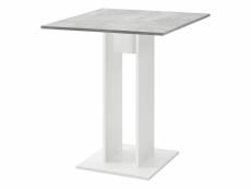 Table salle à manger cuisine salon carrée 65 cm gris blanc helloshop26 03_0006122