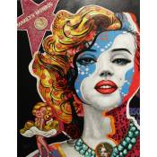 Tableau pop art Monroe peinture moderne 120x90 cm -
