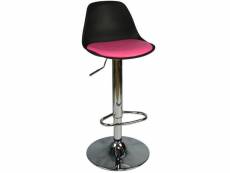 Tabouret-chaise de bar nadya en cuir en plusieurs couleurs - couleur: rose Azura-42410_17241