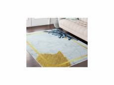 "tapis feuille gold, blanc dimensions - 200x290" TPS_FEUILL_BLGOLD200