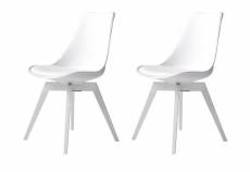 tenzo 3317-801 BESS Designer Lot de 2 chaises, Blanc,