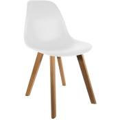 The Home Deco Factory - Chaise Scandinave Coque Blanche