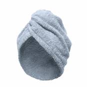 Turban éponge fermeture élastique en coton gris clair