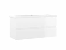 Vidaxl armoire d'évier avec lavabo intégré blanc