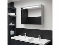 Vidaxl armoire de salle de bain à miroir led 88x13x62 cm 285121