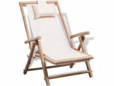 Vidaxl chaise de terrasse bambou 41893